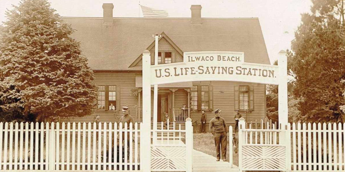 The Ilwaco Beach Life Saving Station in the late 19th century